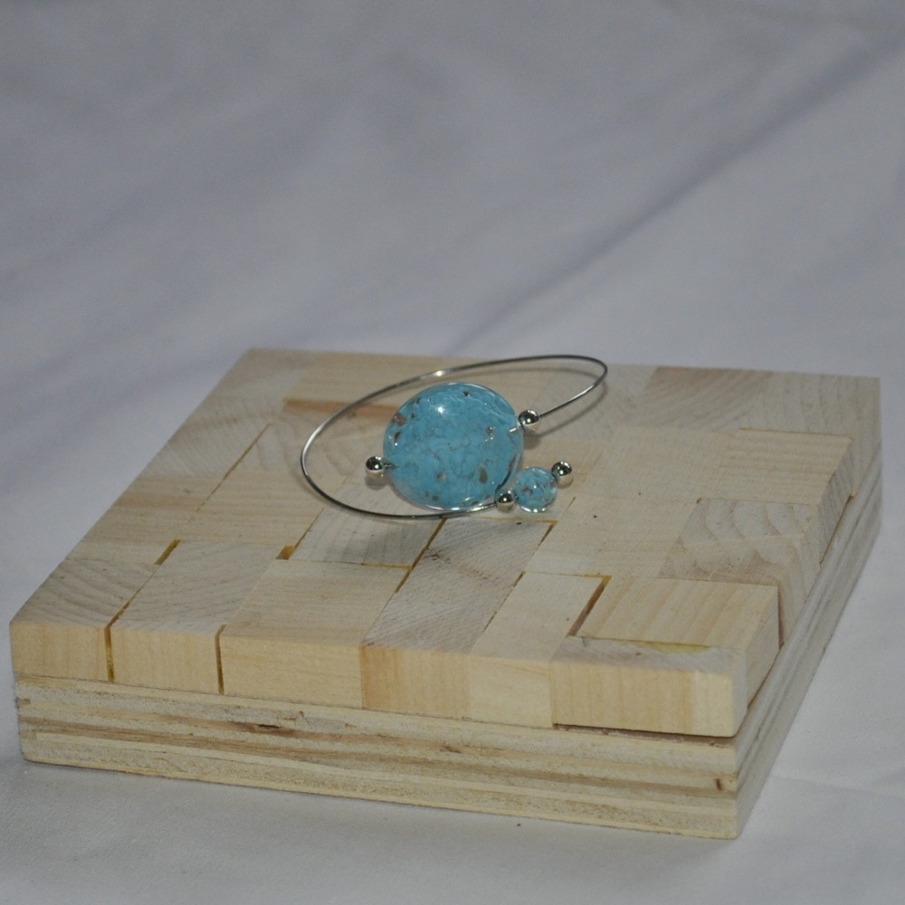 Turquoise and silver bracelet